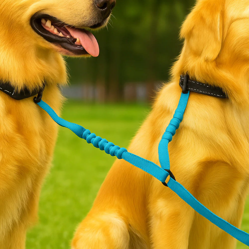 Laisse double pour chiens – Anti-enchevêtrement 360°, réglable et réfléchissante - Image 6