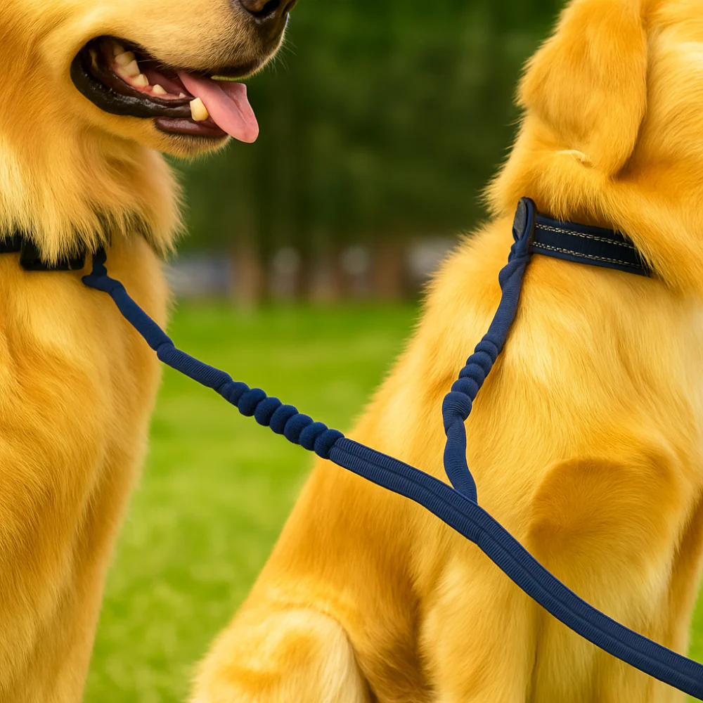 Laisse double pour chiens – Anti-enchevêtrement 360°, réglable et réfléchissante - Image 7