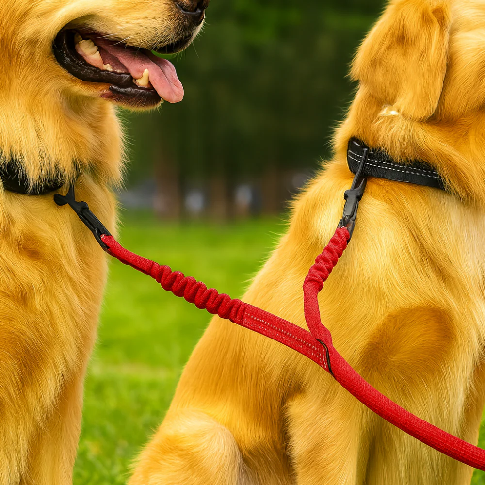 Laisse double pour chiens – Anti-enchevêtrement 360°, réglable et réfléchissante - Image 8