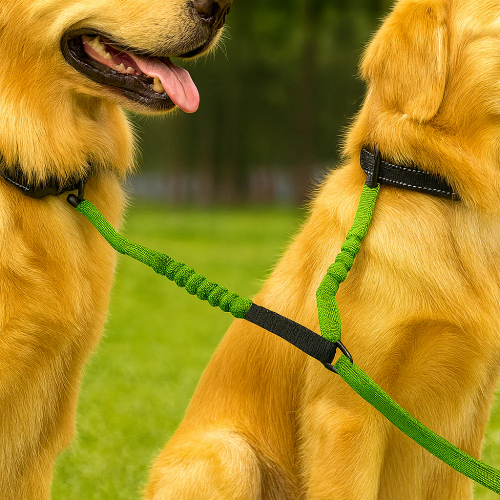 Laisse double pour chiens – Anti-enchevêtrement 360°, réglable et réfléchissante - Image 9