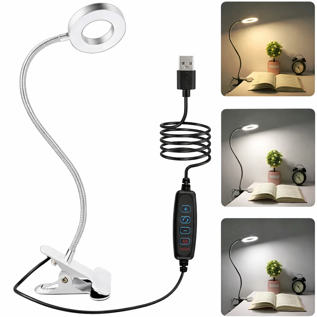 Lampe de Bureau à Pince LED USB Flexible 10W – Éclairage Réglable 360° - Image 6