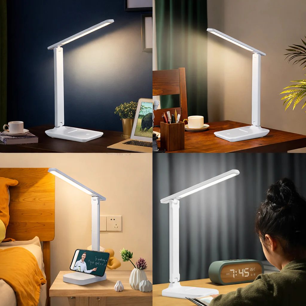 Lampe de Bureau LED à Intensité Variable – Tactile, 3 Couleurs & Luminosité Réglable - Image 5