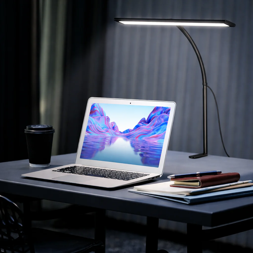Lampe de Bureau LED Ă Pince Double TĂȘte â 5 Modes de Couleur, 5 Niveaux de LuminositĂ© - Image 2