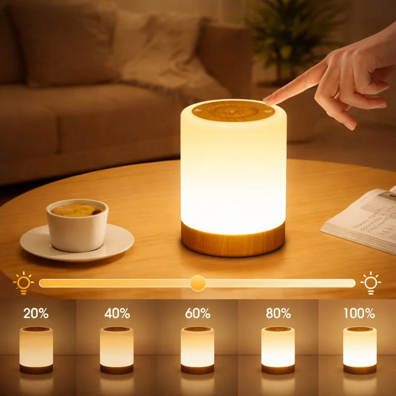 Lampe de chevet tactile à intensité réglable – 256 couleurs, rechargeable USB, lampe LED portable - Image 6