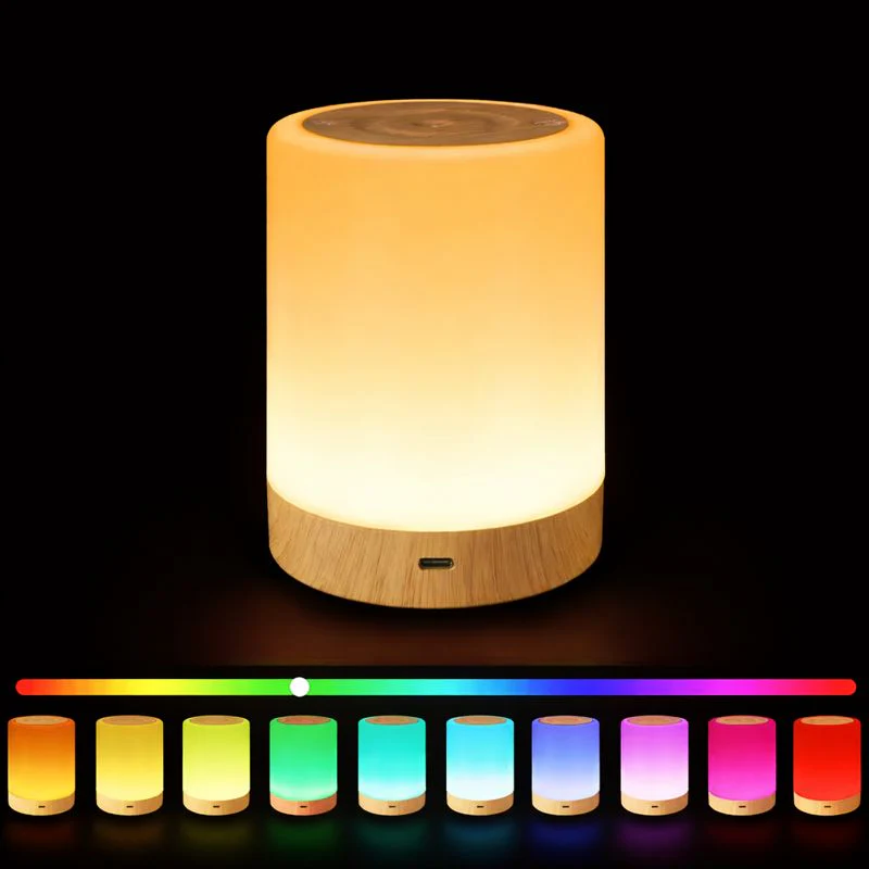 Lampe de chevet tactile à intensité réglable – 256 couleurs, rechargeable USB, lampe LED portable - Image 7