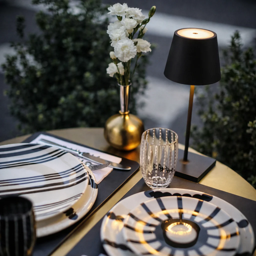 Lampe de Table LED Sans Fil Étanche Rechargeable – Lampe de Chevet LED Tactile à Intensité Réglable - Image 3