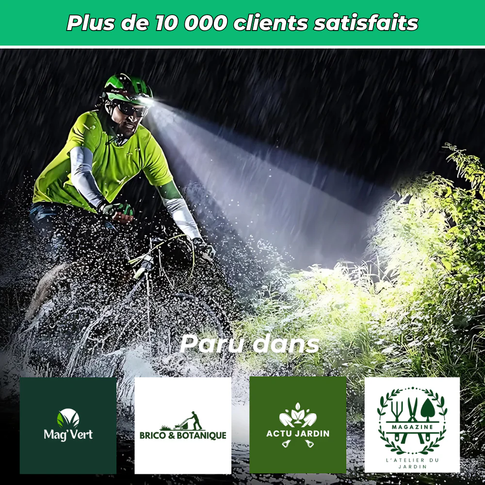 Lampe frontale LED rechargeable ultra légère avec détection de mouvement – Éclairage mains libres pour les activités de plein air - Image 6