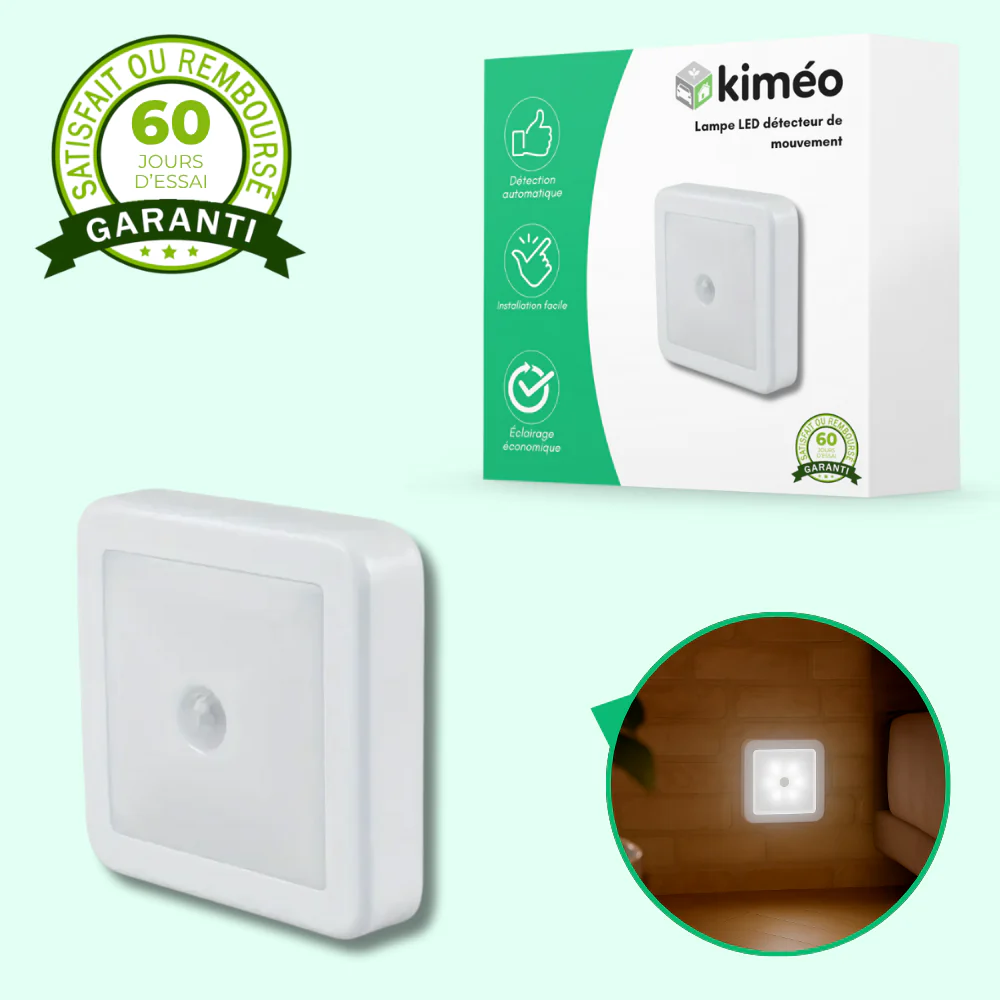 Lampe LED détecteur de mouvement sans fil – Éclairage automatique pour intérieur et extérieur - Image 2