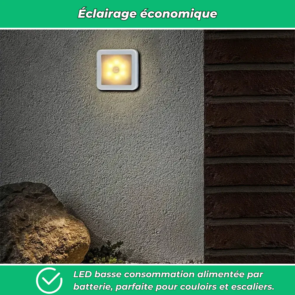 Lampe LED détecteur de mouvement sans fil – Éclairage automatique pour intérieur et extérieur - Image 5