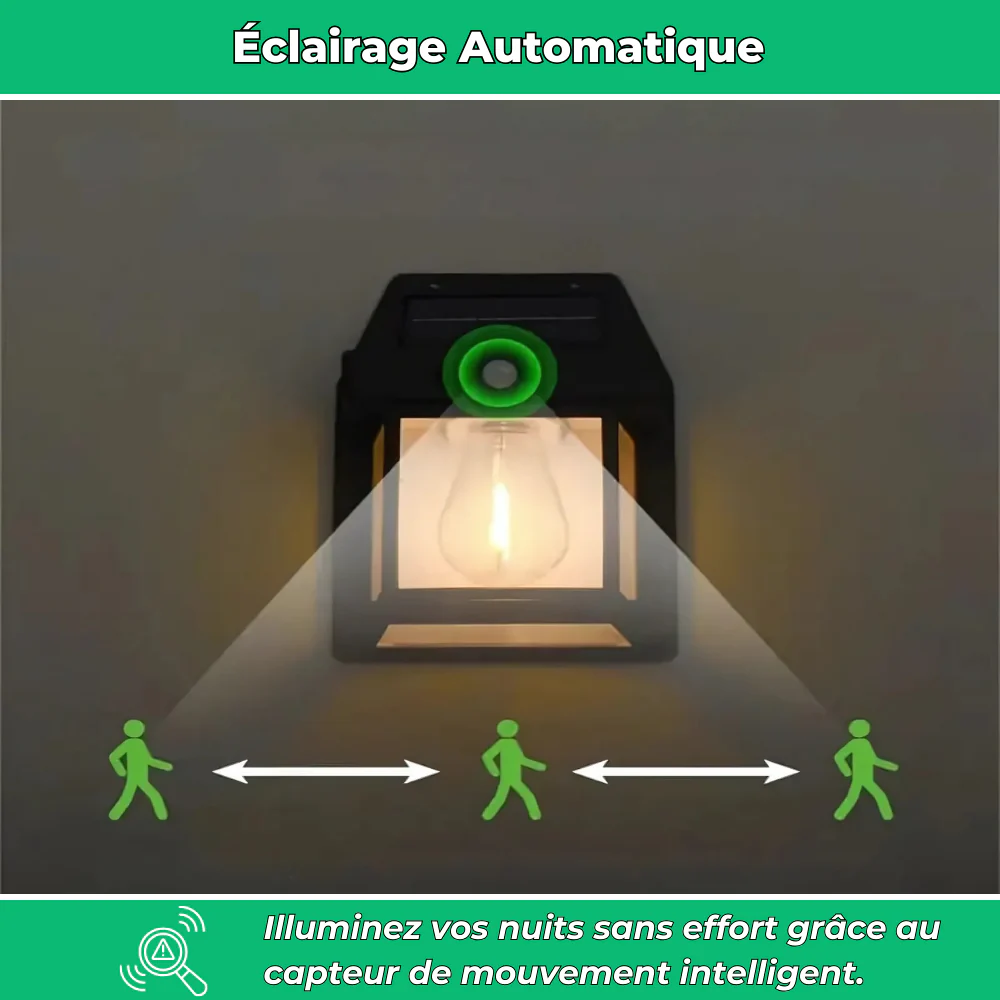 Lampe Murale Solaire à Détection – Éclairage Extérieur Écologique avec Capteur de Mouvement - Image 5