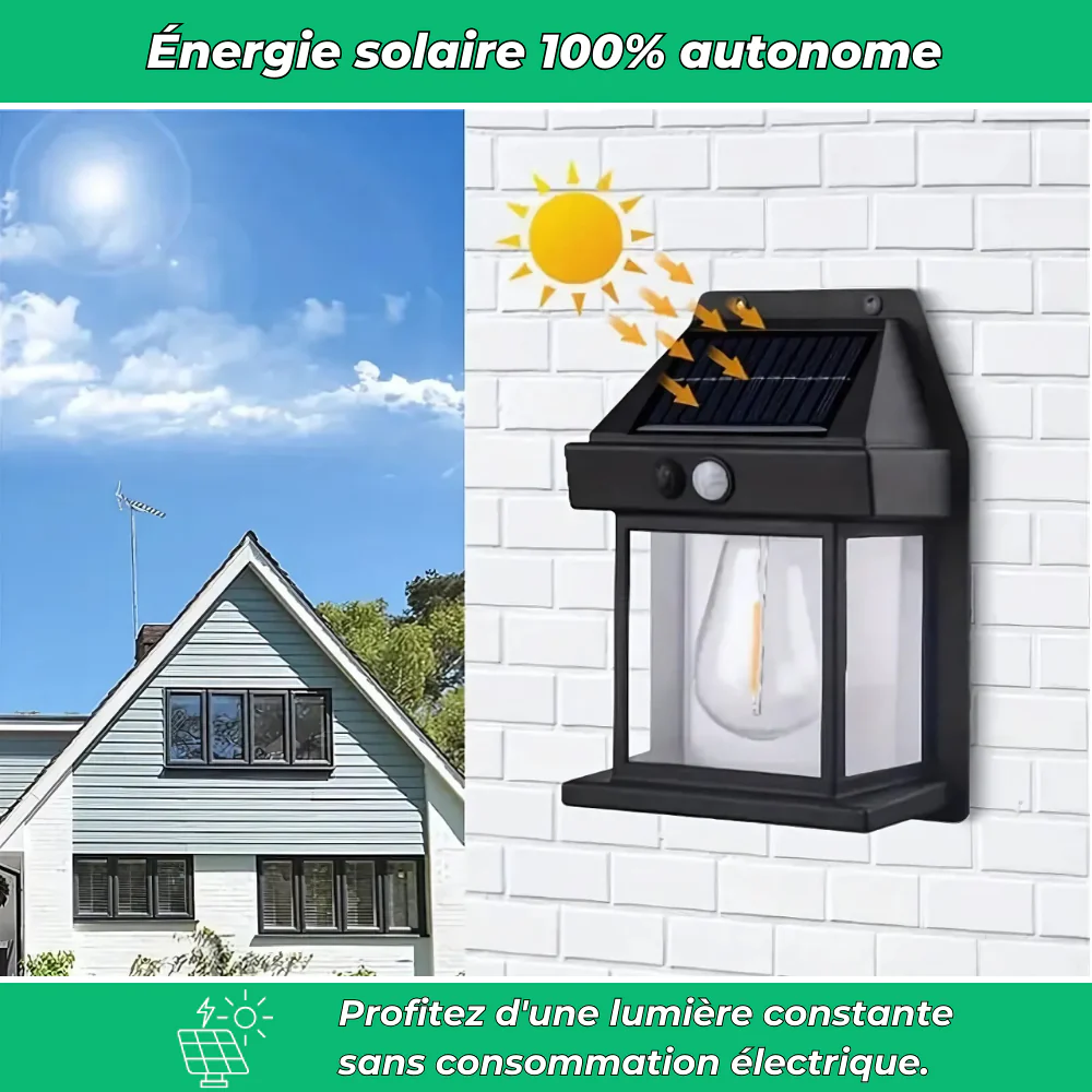 Lampe Murale Solaire à Détection – Éclairage Extérieur Écologique avec Capteur de Mouvement - Image 6