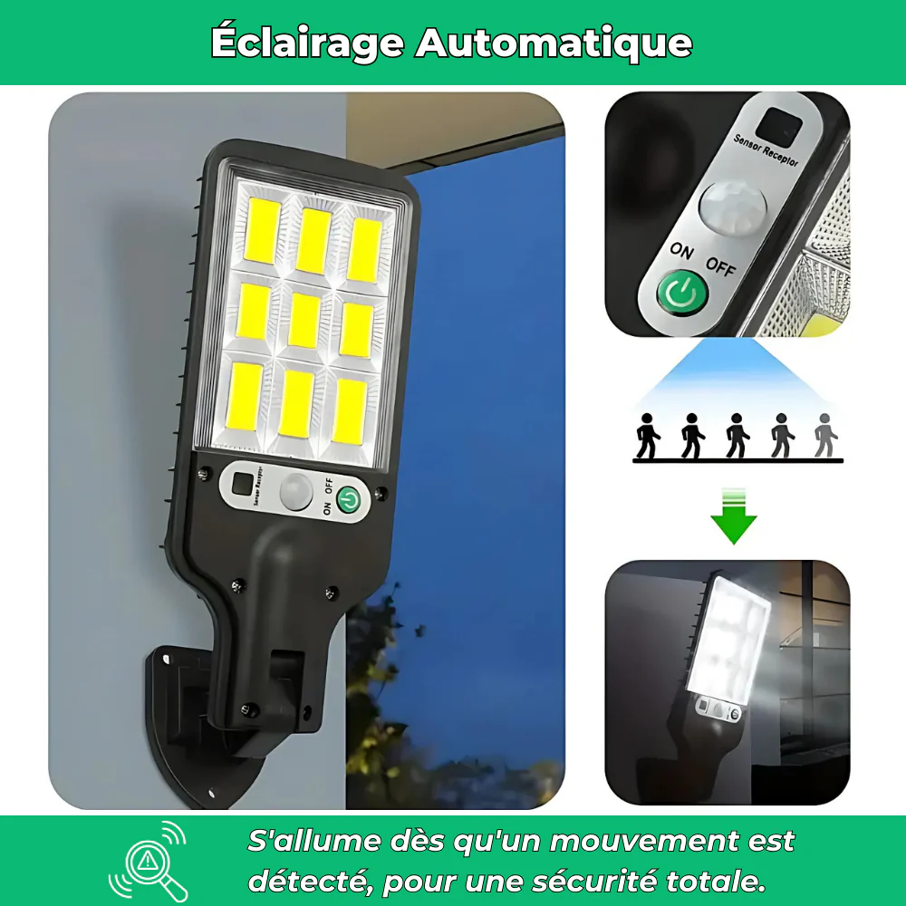 Lampe Solaire murale à Détection – Éclairage Extérieur Écologique avec Capteur de Mouvement - Image 4