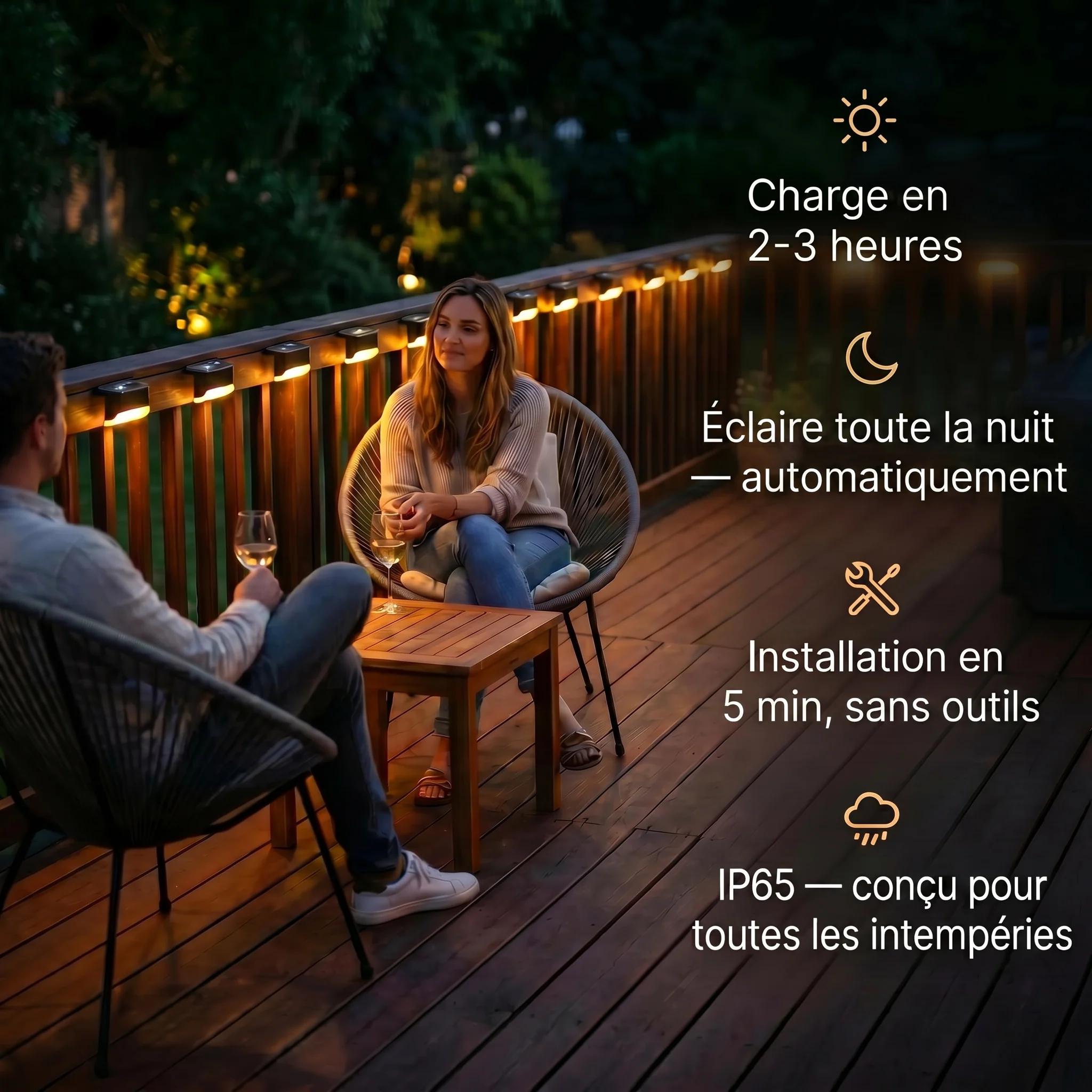 SolarGarden™ | Lampes LED Solaires | Éclairage Automatique et Étanche pour Vos Extérieurs - Image 4
