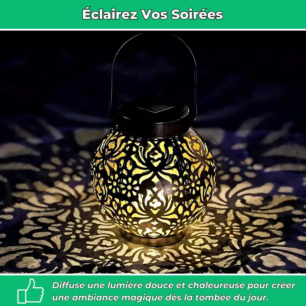 Lanterne Solaire Suspendue Décorative Étanche – Éclairage Extérieur Écologique et Design - Image 3