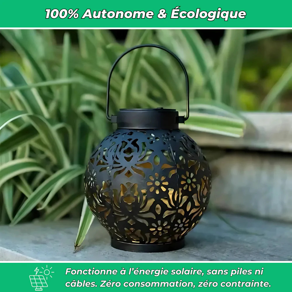 Lanterne Solaire Suspendue Décorative Étanche – Éclairage Extérieur Écologique et Design - Image 4