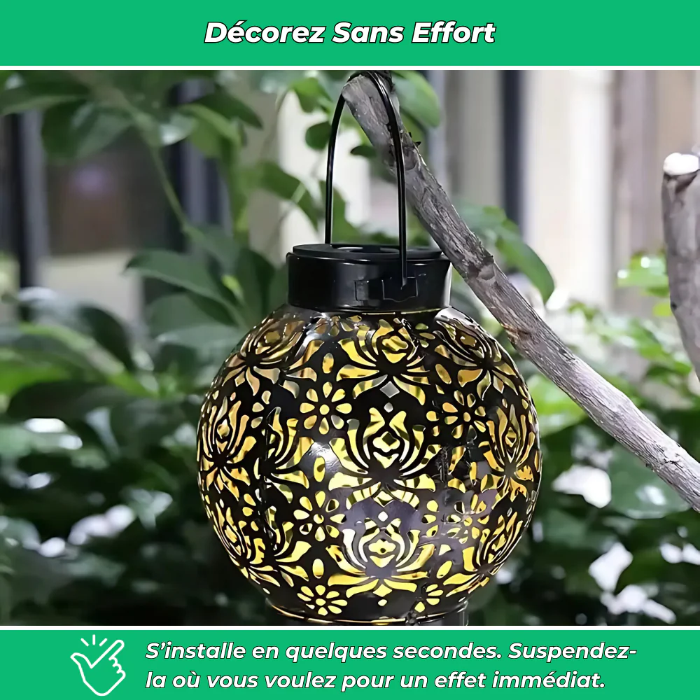 Lanterne Solaire Suspendue Décorative Étanche – Éclairage Extérieur Écologique et Design - Image 5
