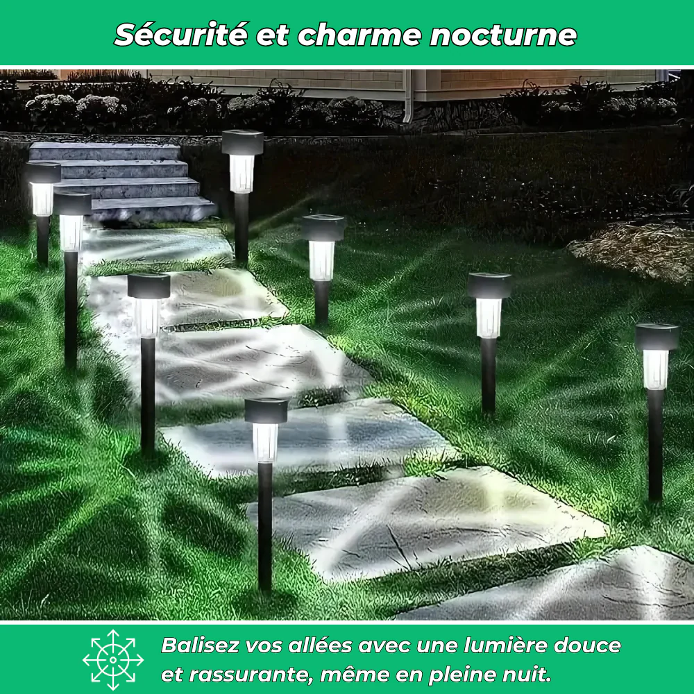 Lot de 10 lampes solaires décoratives pour jardin - Image 4