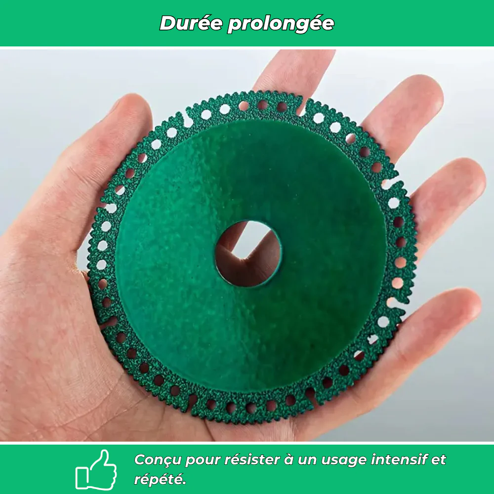 Lot de 3 disques diamant indestructibles 100 mm pour meuleuse multi-matériaux carrelage bois métal PVC - Image 5