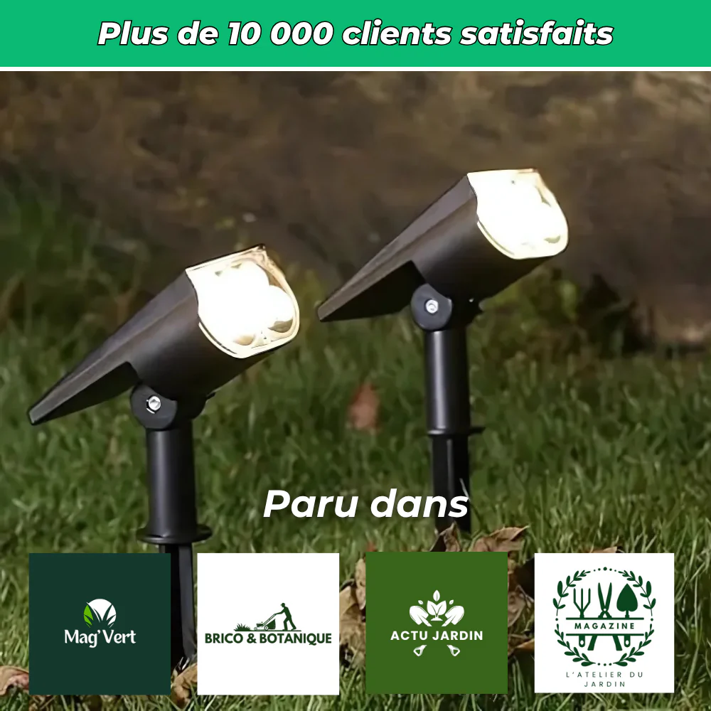 Lot de 4 projecteurs solaires sur piquet pour jardin - Image 6