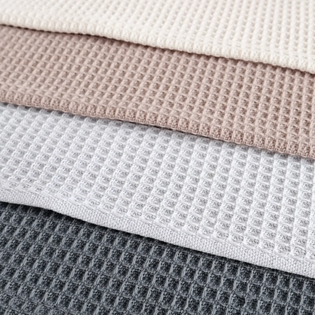 Lot de 4 torchons de cuisine en coton gaufré absorbants et épais - Image 4