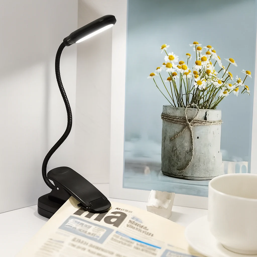 Luméo | Lampe de lecture à clips LED réglable pour livre, bureau et chevet - Image 4