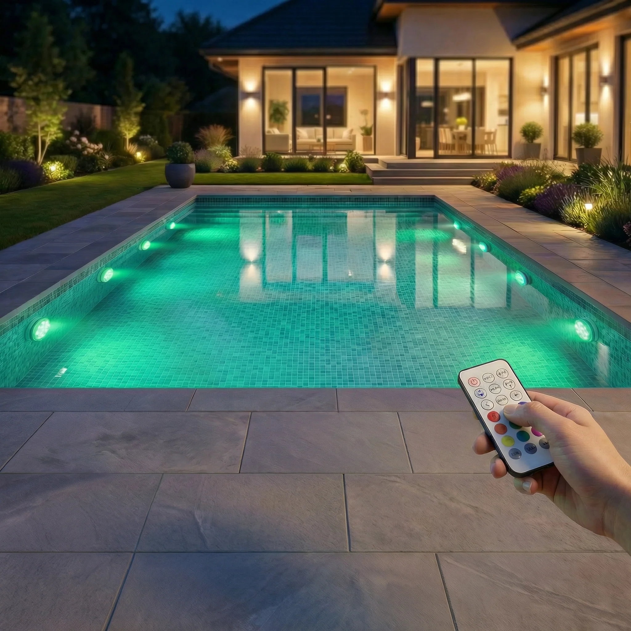 Lumières piscine LED Submersibles avec Télécommande | Éclairage RGB étanche pour décoration piscine & spa - Image 2