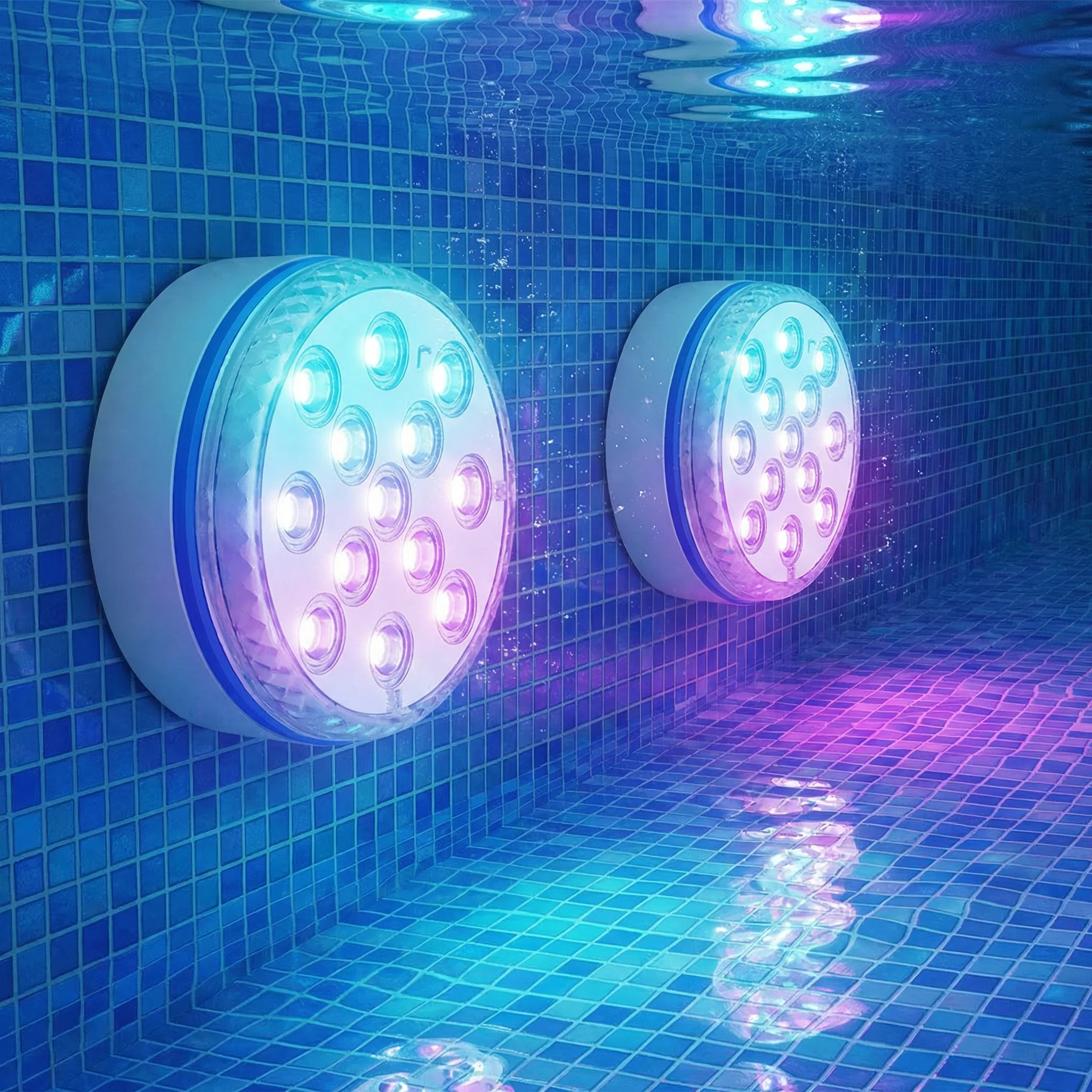 Lumières piscine LED Submersibles avec Télécommande | Éclairage RGB étanche pour décoration piscine & spa - Image 3