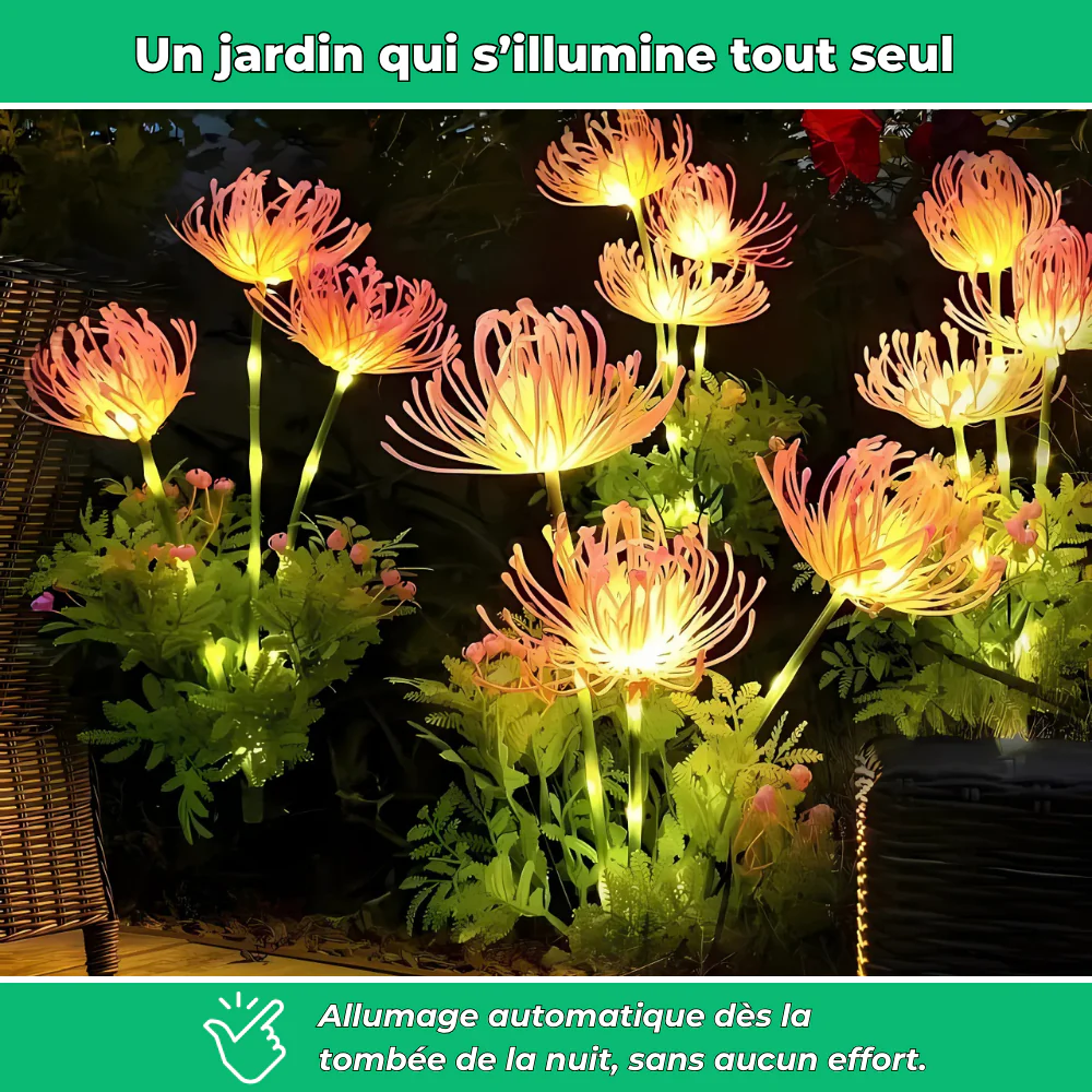 Lumières solaires florales décoratives pour jardin (Lot de 2) - Image 3