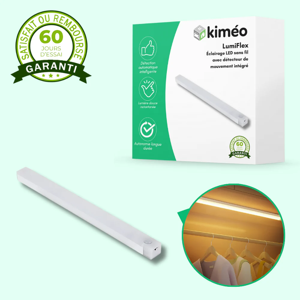 LightFlex – Éclairage LED 30cm sans fil avec détecteur de mouvement intégré - Image 2