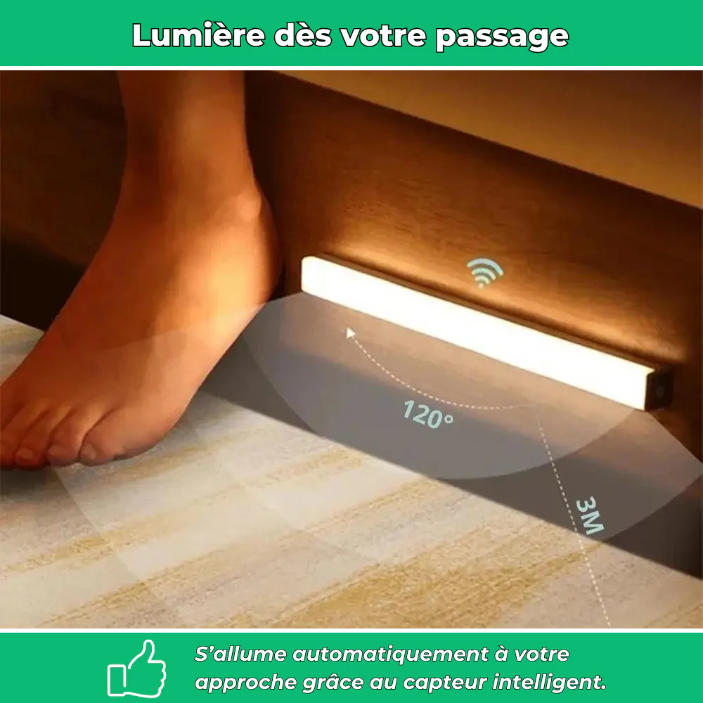 LightFlex – Éclairage LED 30cm sans fil avec détecteur de mouvement intégré - Image 3