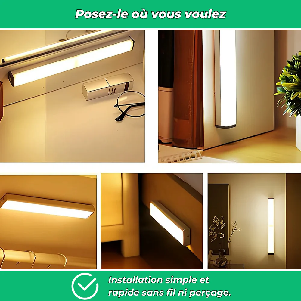 LightFlex – Éclairage LED 30cm sans fil avec détecteur de mouvement intégré - Image 4