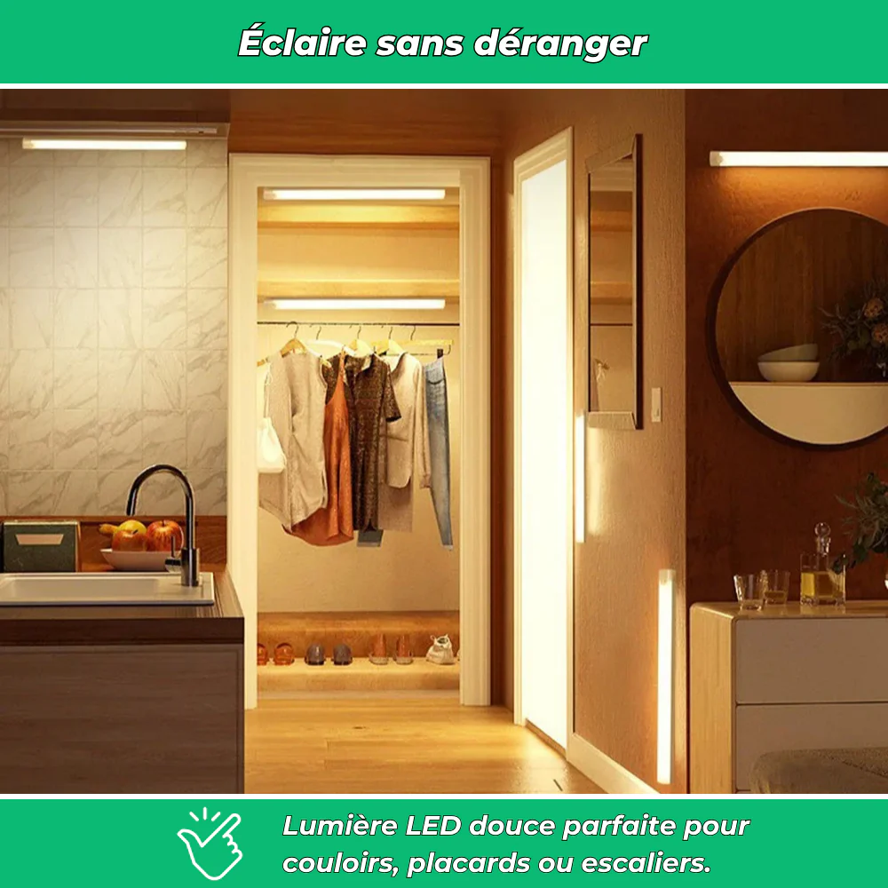 LightFlex – Éclairage LED 30cm sans fil avec détecteur de mouvement intégré - Image 5
