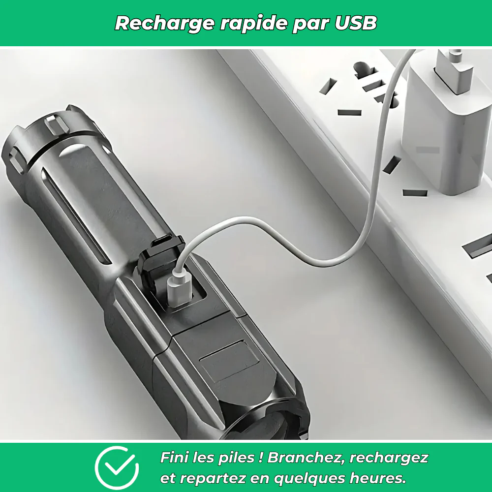LuminoX – Lampe torche puissante à zoom télescopique - Image 5