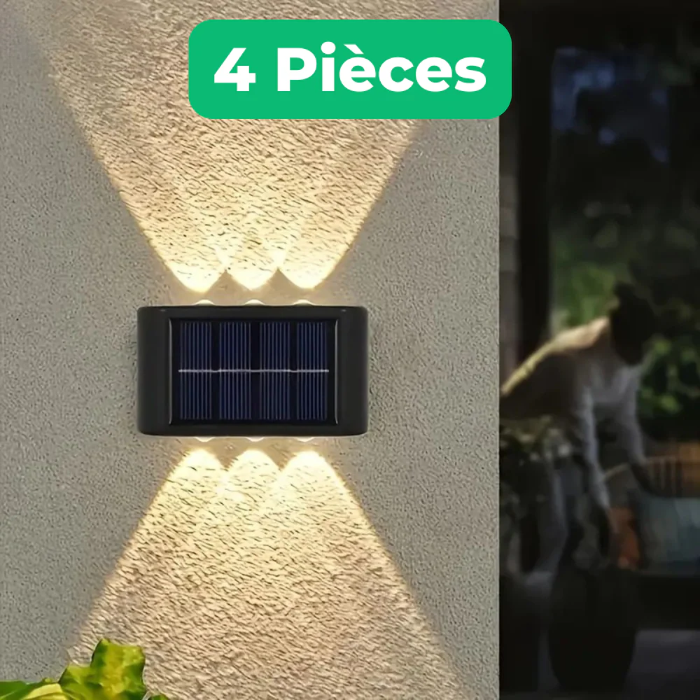 Lumix – Lot de 2 lampes solaires murales étanches pour extérieur - Image 10