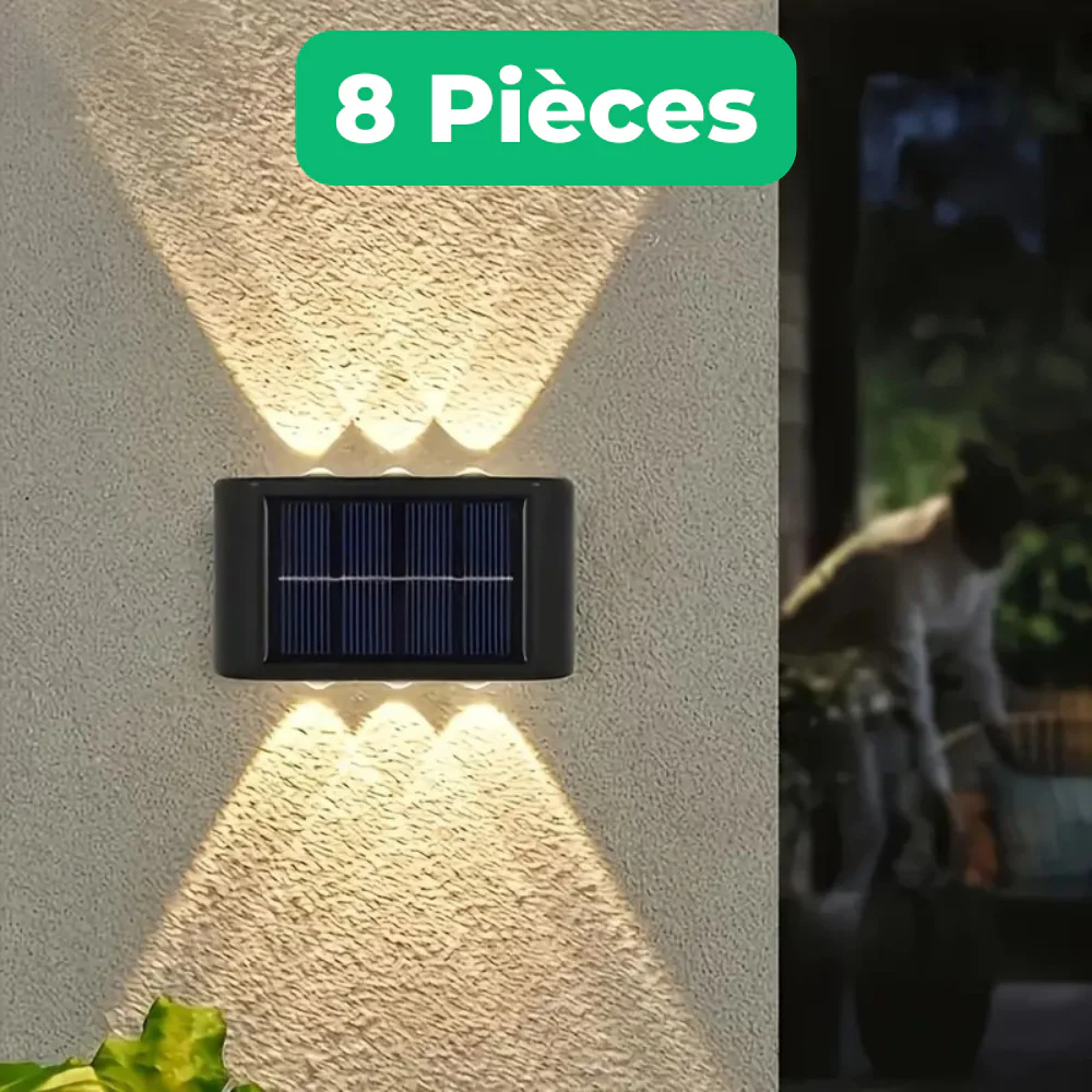 Lumix – Lot de 2 lampes solaires murales étanches pour extérieur - Image 11