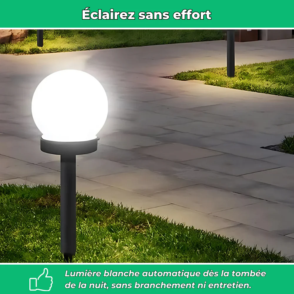 LunaGlow – Lampes solaires en forme de lune blanche (lot de 3) - Image 3