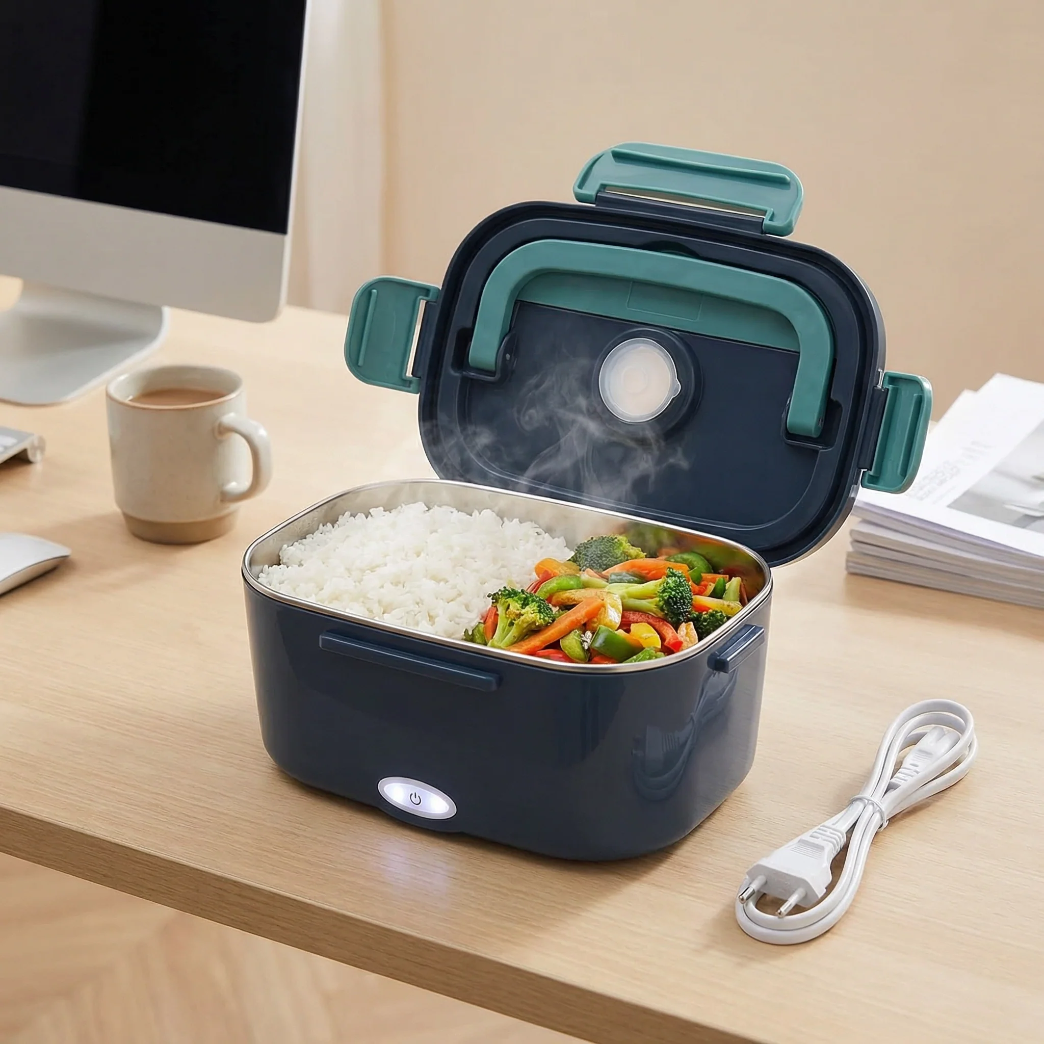 Lunch Box Chauffante Électrique | Boîte à Déjeuner Repas Chaud Partout | Voiture, Bureau et Maison Portable - Image 2