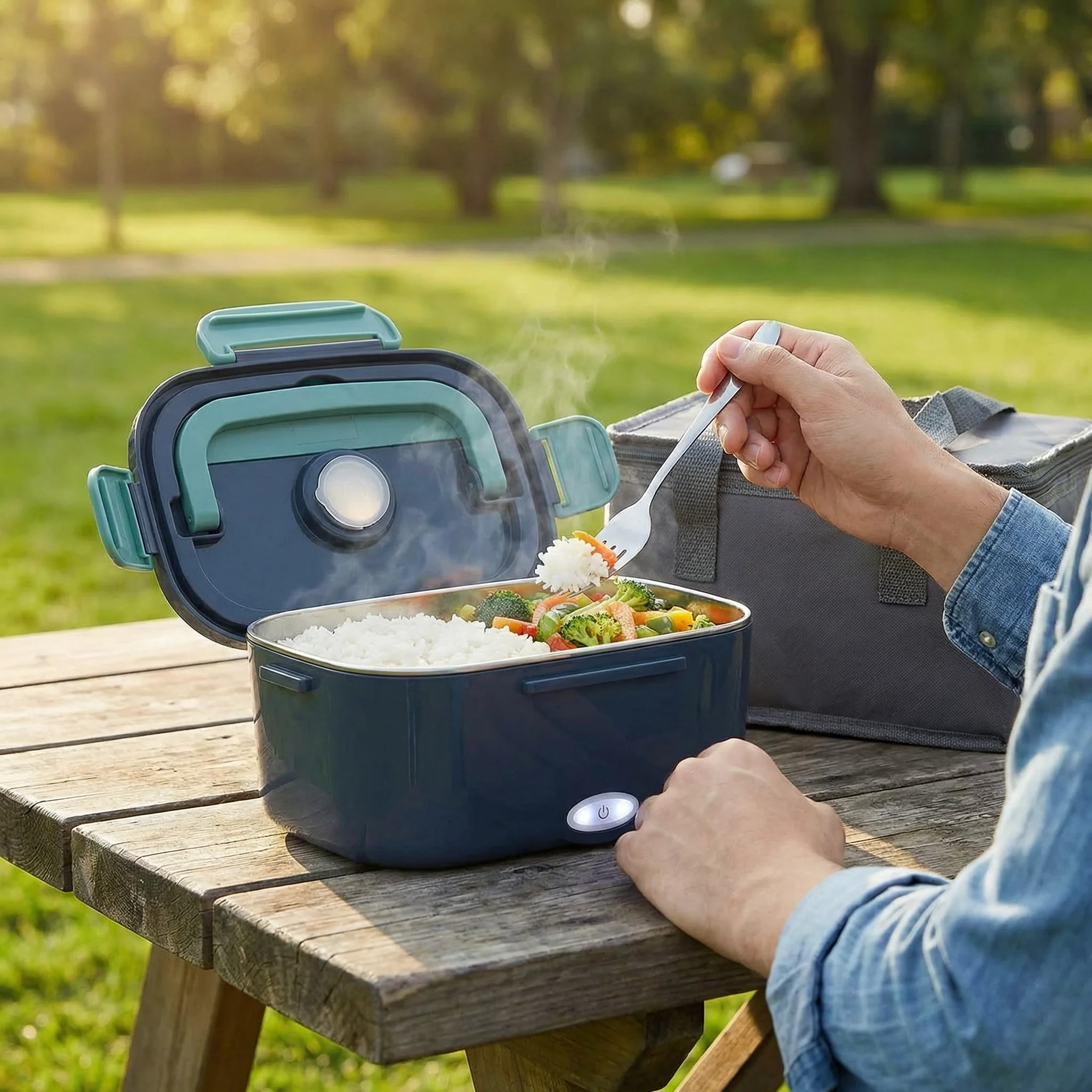 Lunch Box Chauffante Électrique | Boîte à Déjeuner Repas Chaud Partout | Voiture, Bureau et Maison Portable - Image 4