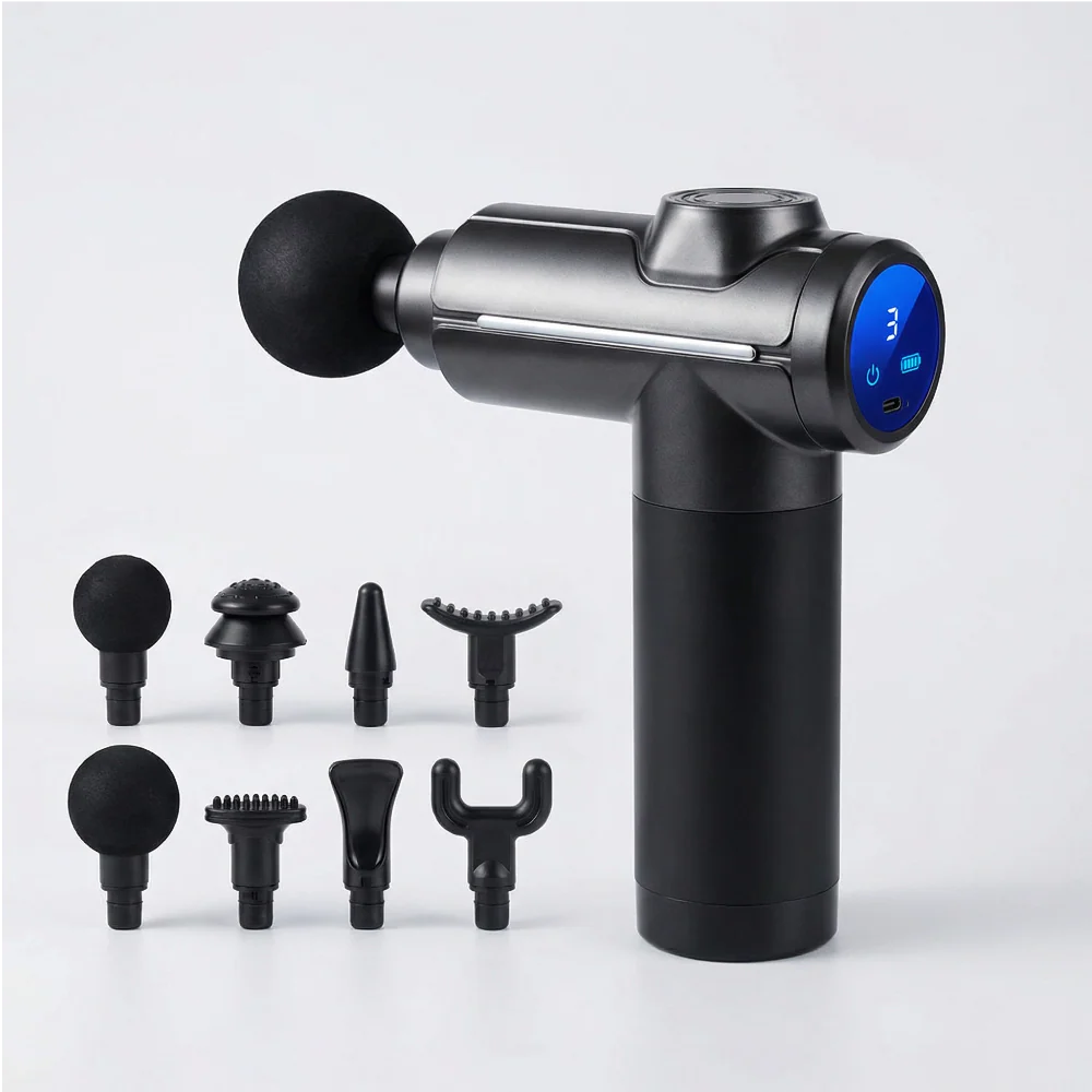 M10 Pro Pistolet de Massage Musculaire – Récupération Rapide & Soulagement Douleur Profond – 8 Têtes Haute Puissance - Image 4