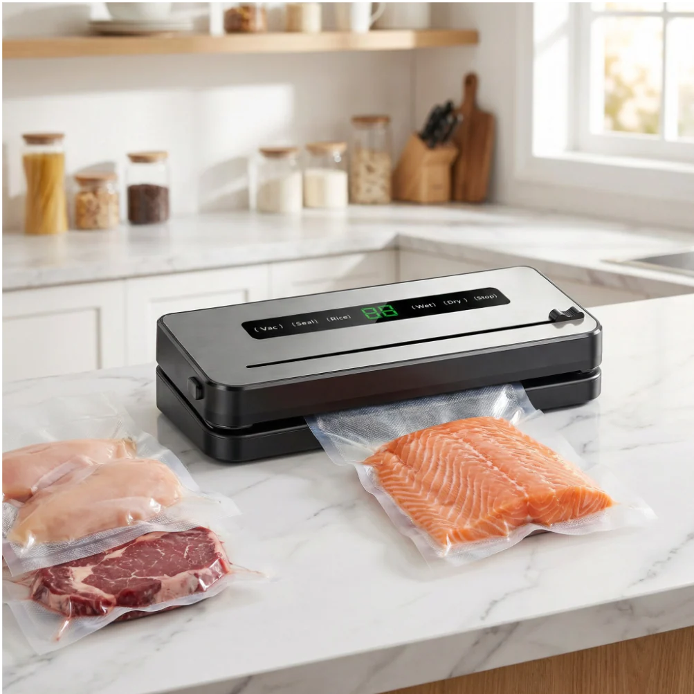 Machine Sous Vide Alimentaire | Conservation Optimale des Aliments – Scellage Automatique, Compacte, 10 Sacs Inclus - Image 3