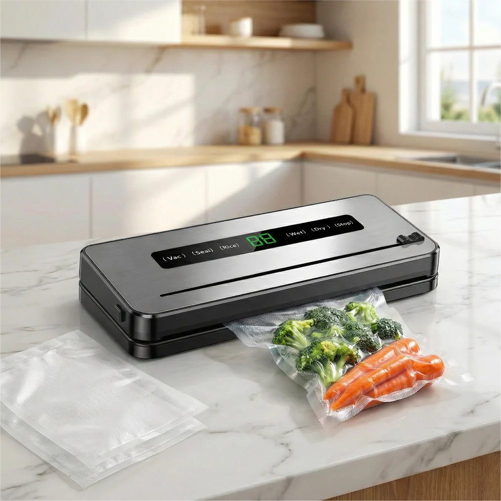 Machine Sous Vide Alimentaire | Conservation Optimale des Aliments – Scellage Automatique, Compacte, 10 Sacs Inclus - Image 5