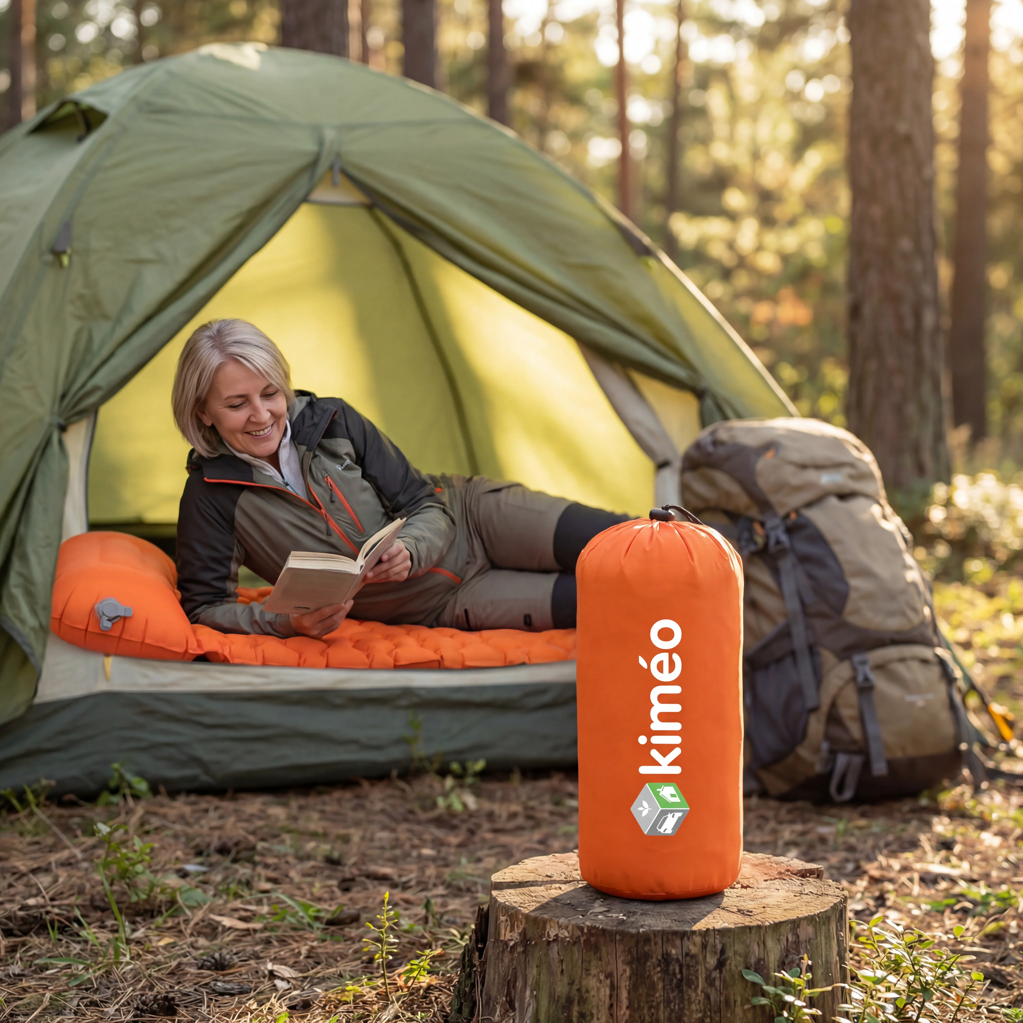 Matelas Gonflable Camping Ultra Léger avec Pompe Intégrée | Bivouac, Randonnée, Compact et Confortable