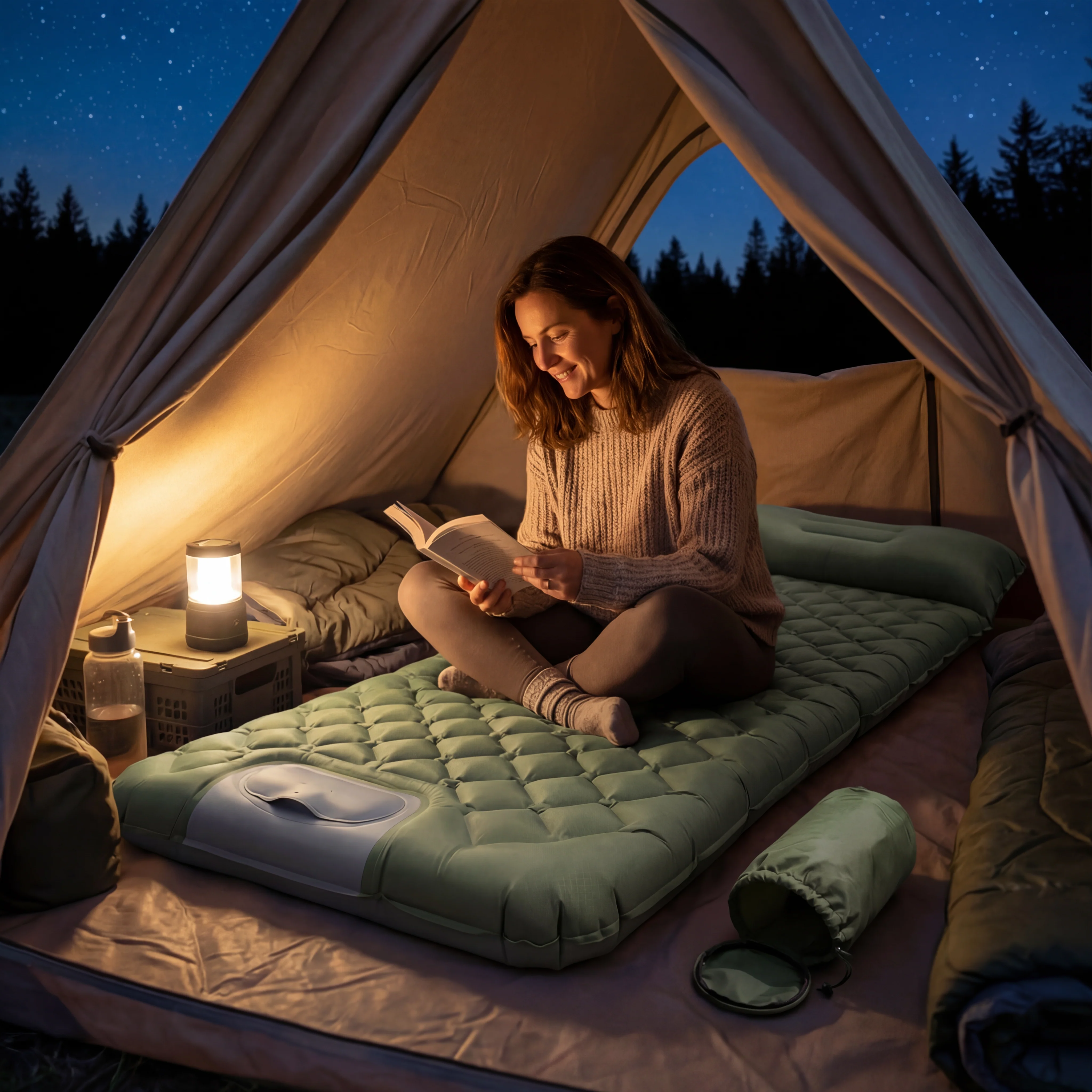Matelas Gonflable Camping Ultra Léger avec Pompe Intégrée | Bivouac, Randonnée, Compact et Confortable - Image 3