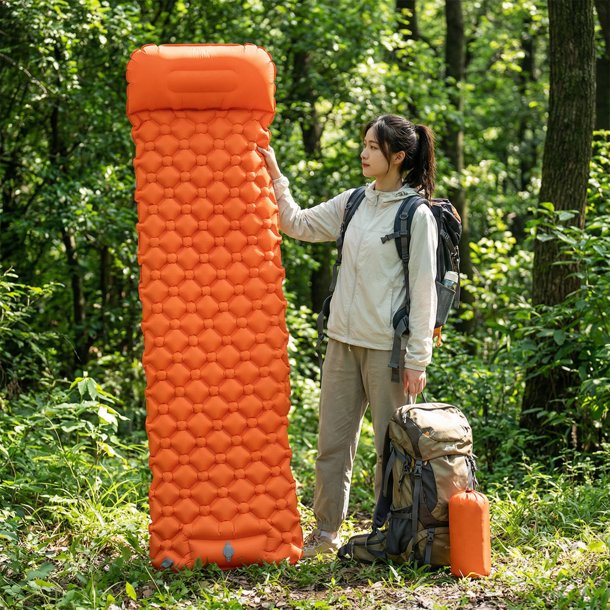 Matelas Gonflable Camping Ultra Léger avec Pompe Intégrée | Bivouac, Randonnée, Compact et Confortable - Image 4