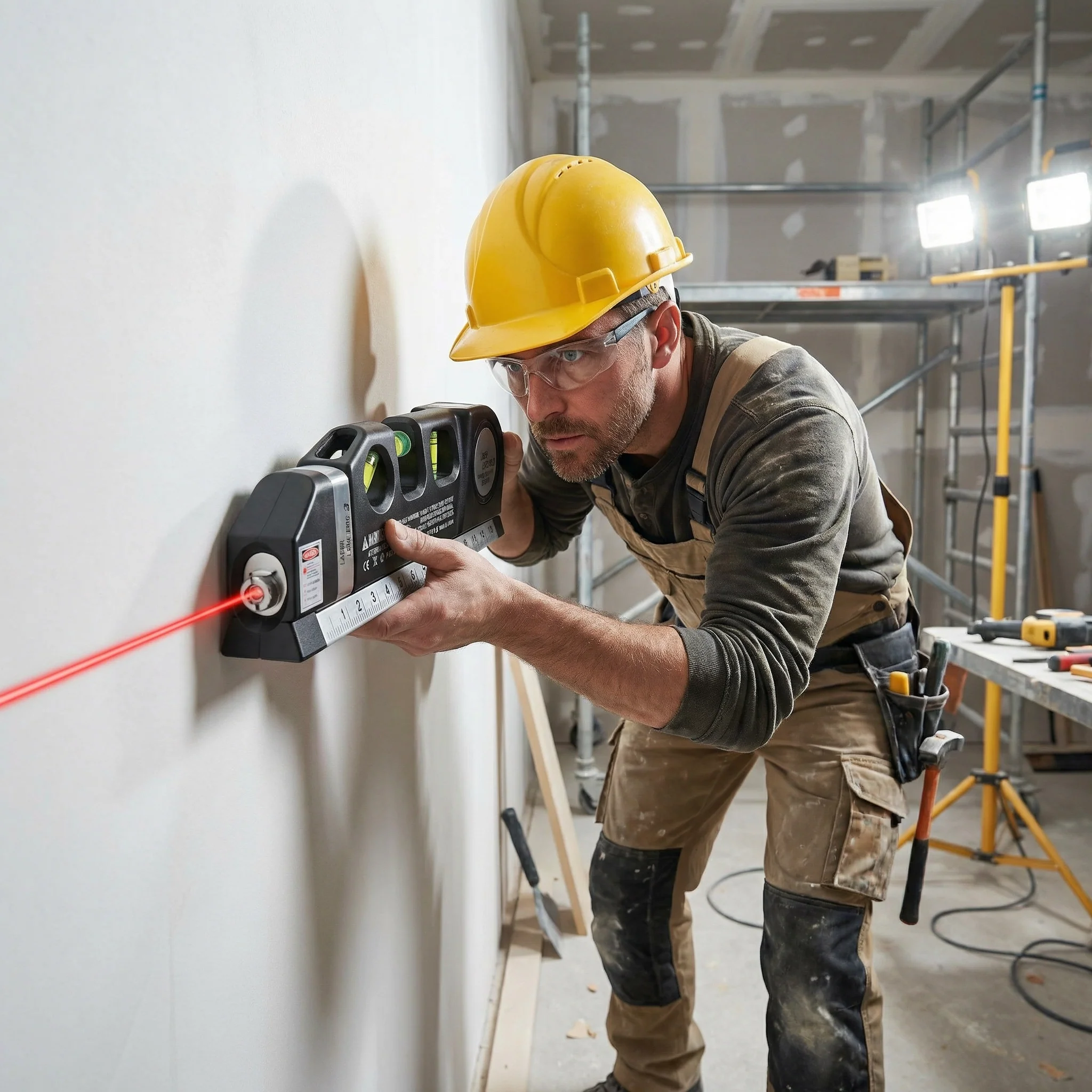 Mètre Laser Multifonction avec Niveau et Ruban Intégré – Mesures Précises & Faciles pour Bricolage - Image 4