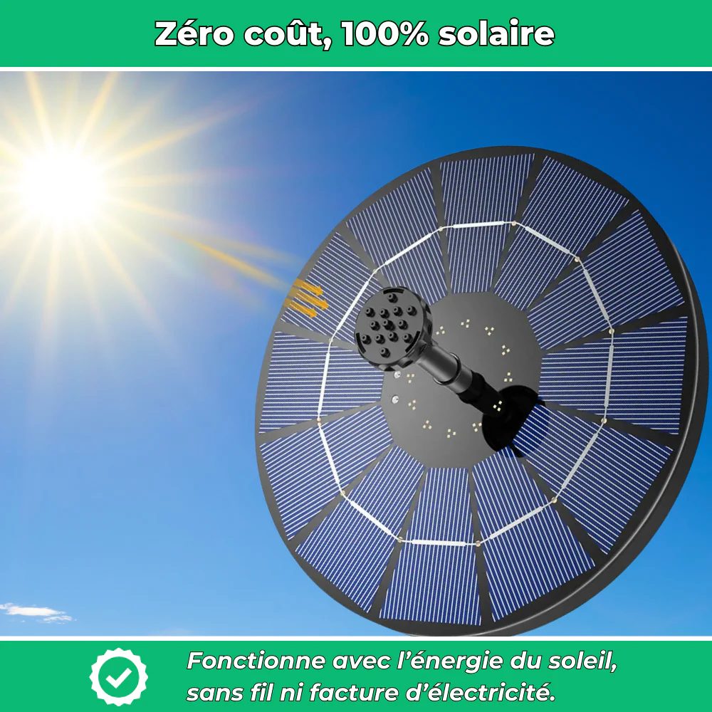 AquaSun™ | Fontaine Solaire Autonome | Embellit et Dynamise Votre Jardin en un Instant - Image 5