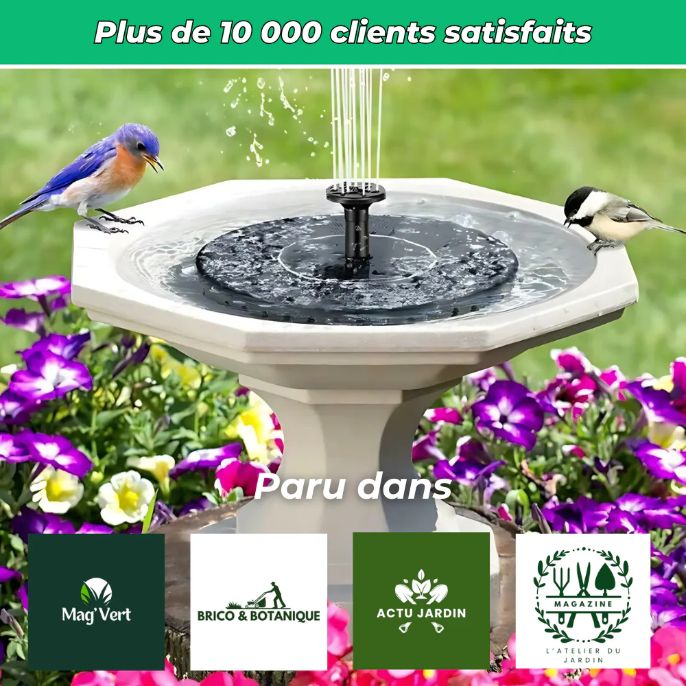 AquaSun™ | Fontaine Solaire Autonome | Embellit et Dynamise Votre Jardin en un Instant - Image 6