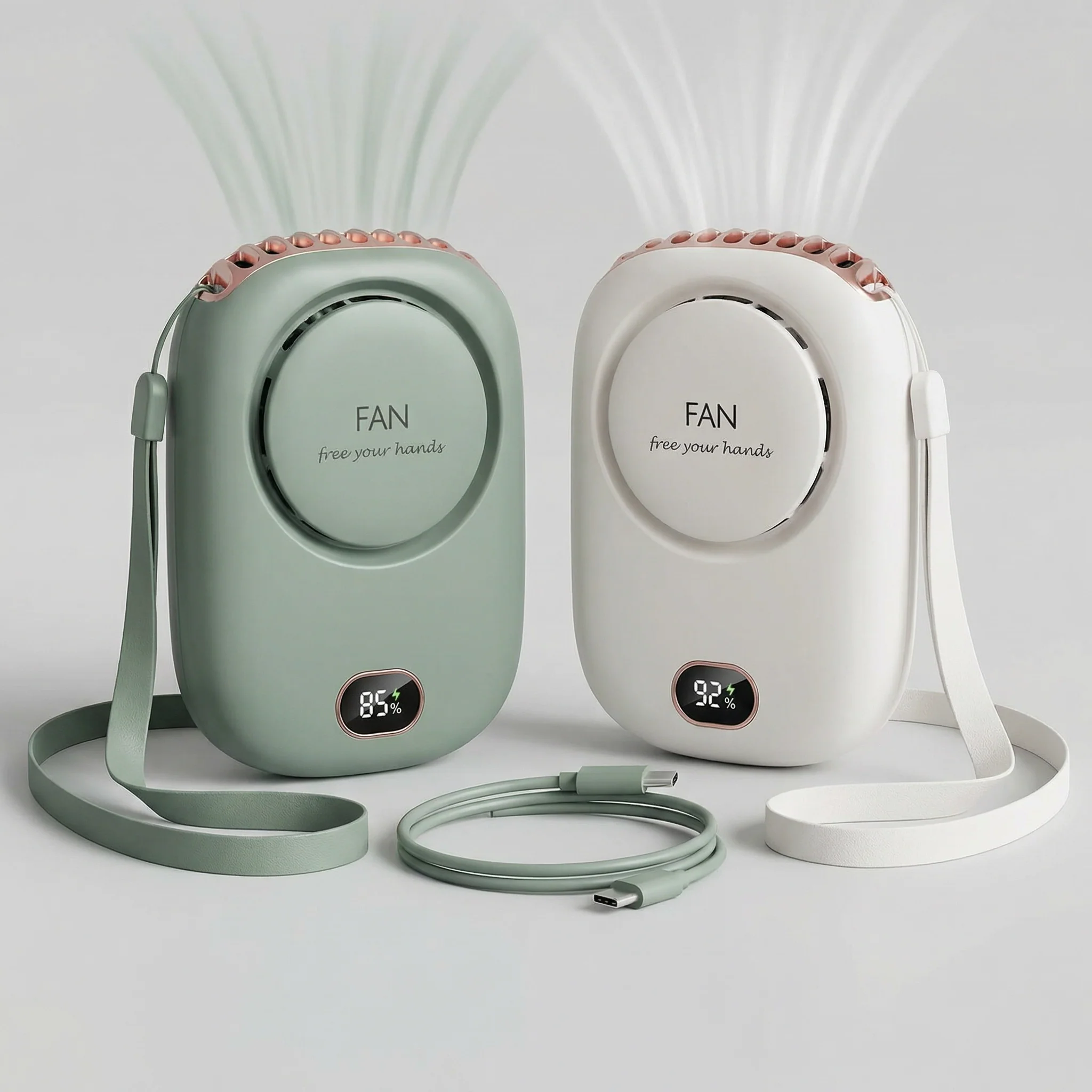 Mini Ventilateur de Cou Portable Rechargeable USB | Silencieux, Léger et Mains Libres pour Été et Voyage - Image 2