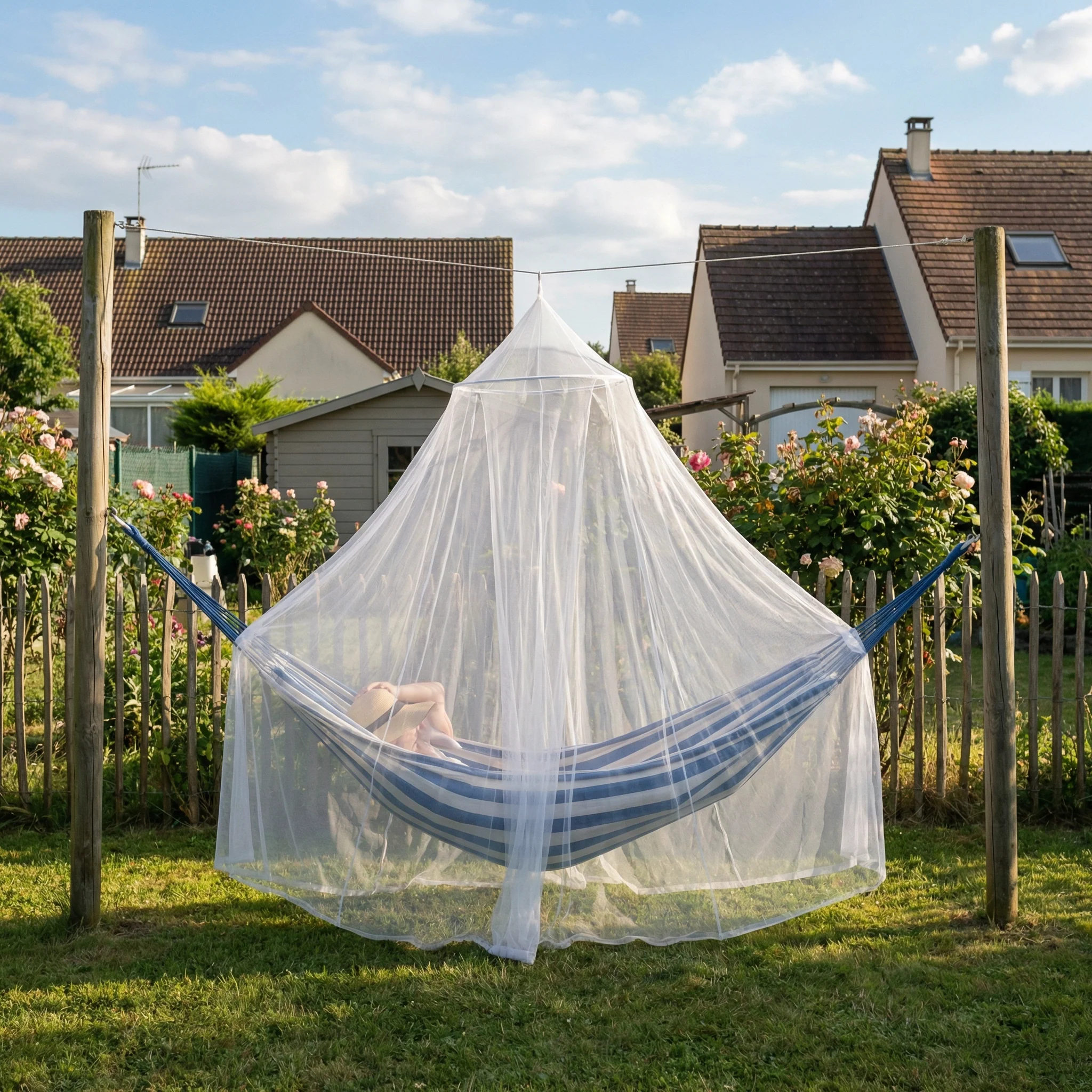 Moustiquaire pour Lit 2 Places | Protection Anti-Moustiques Baldaquin Suspendu Respirant - Image 3