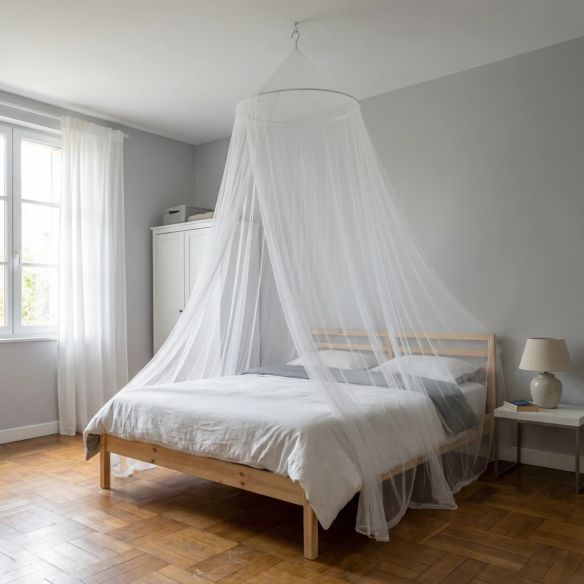 Moustiquaire pour Lit 2 Places | Protection Anti-Moustiques Baldaquin Suspendu Respirant - Image 4